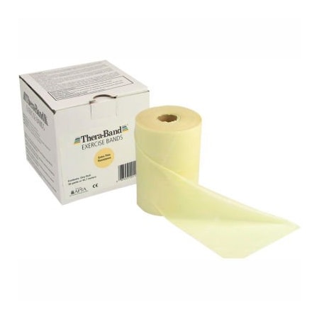 Fabrication Enterprises Thera-Band Latex Exercise Band, Tan, 50 Yard Roll/Box 10-1019